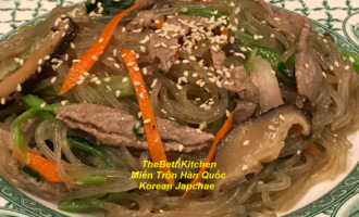 Japchae / Korean Glass noodles with Beef and Veggetables