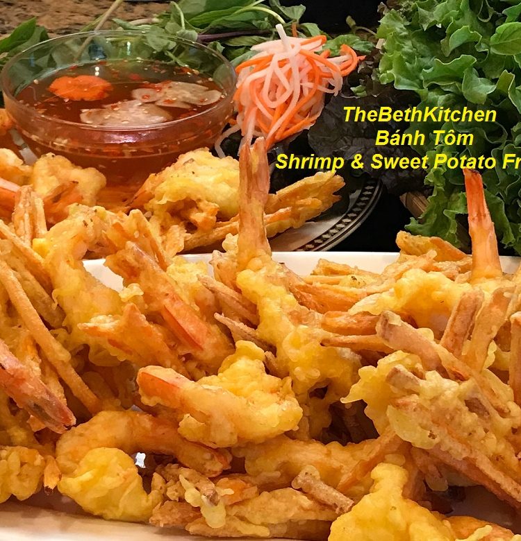 Bánh Tôm - Shrimp and Sweet Potato Fritter - Shrimp Tempura