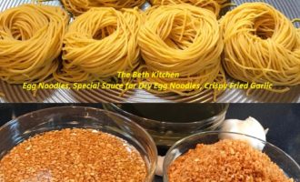 How to make Egg Noodles by Phillips Pasta Maker, Sauce for Dry Egg Noodles, Crispy Fried Garlic.