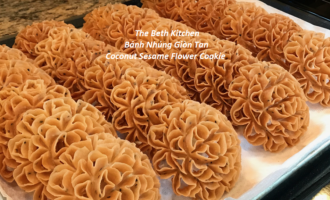 Crispy Flower Cookies _ How to make Coconut Sesame Flower Cookies